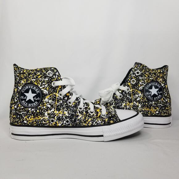 Converse  Unisex CTAS Splatter Paint Hi Tops Women Size 7 A00468F  NWT - Picture 3 of 10